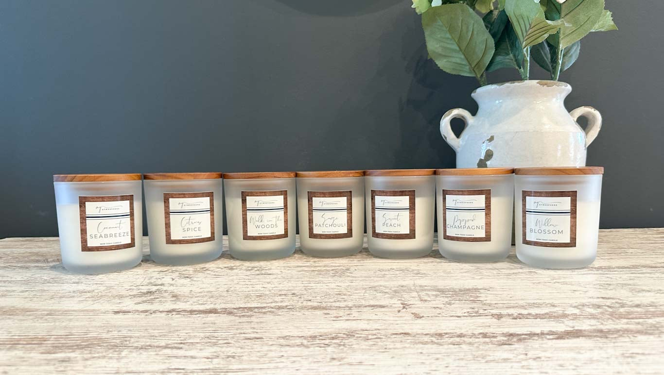 Willow Blossom - 15 oz Frosted White Candle