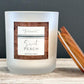 Sweet Peach - 15 oz Frosted White Candle